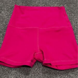 Hollister gym or bike shorts. Color, pink gray conditions.
